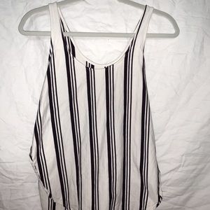 Madewell black and white tank top
